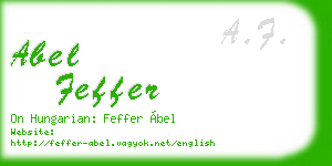abel feffer business card